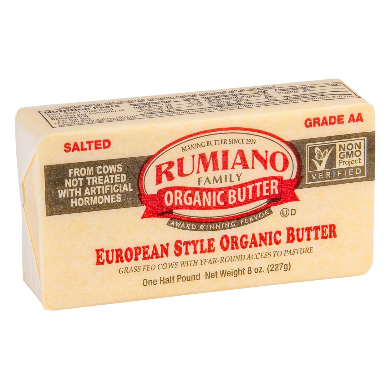 Rumiano Family Organic Butter, Salted, Organic
